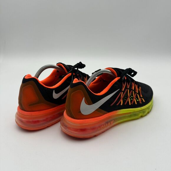 Nike Air Max 2015 Men Size 8 Black Crimson Volt 698902-004 Running Sneakers - Picture 2 of 8